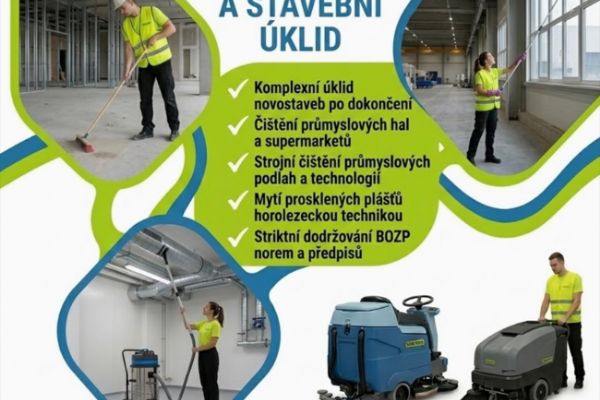 Průmyslový úklid a Stavební úklid